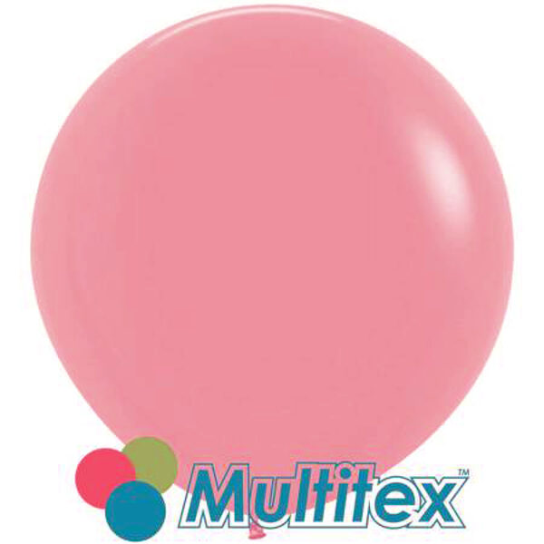 90 cm Multitex balons, apaļš, rozā krāsa, pastelis - 1 gb.