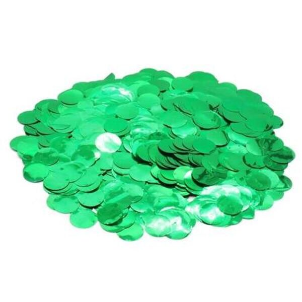 Folija konfetti, zaļā krāsa, 10 mm, 50 g