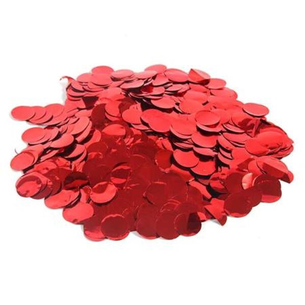 Folija konfetti, sarkanā krāsa, 10 mm, 50 g