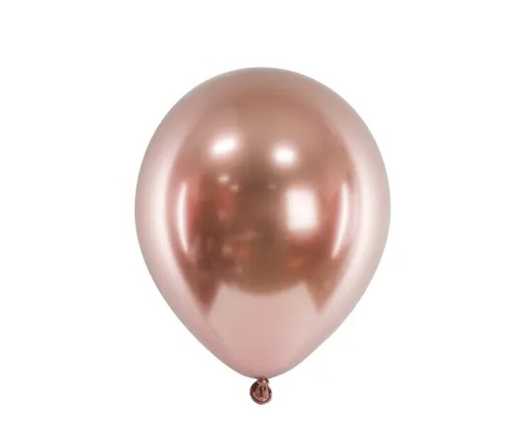 46 cm hromēts balons, rozā zelta krāsa - 1 gb.