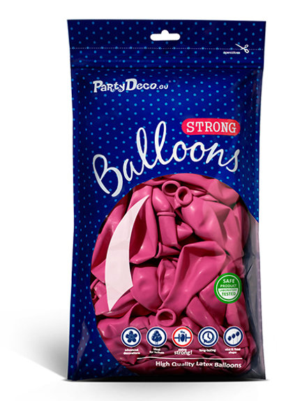Perlamutra balonu iepakojums, 30 cm, spilgti rozā krāsa