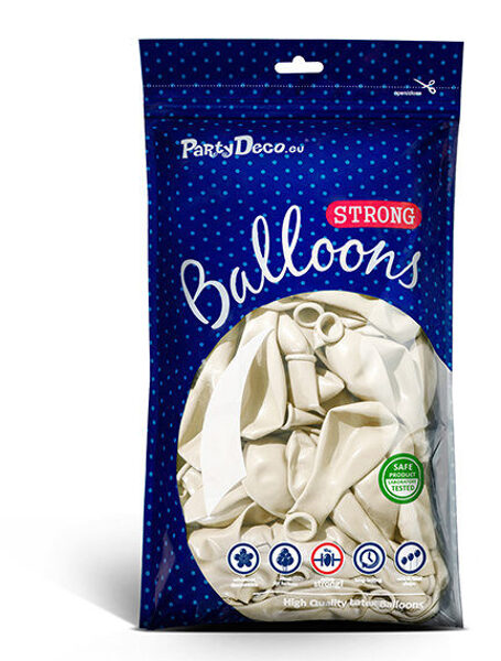 27 cm balonu iepakojums, baltā krāsa 
