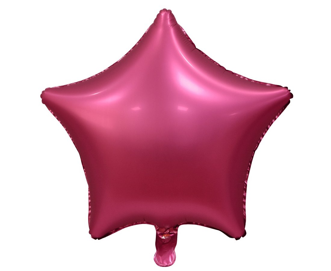 Matēts folija balons "zvaigzne", 48 cm, tumši rozā krāsa