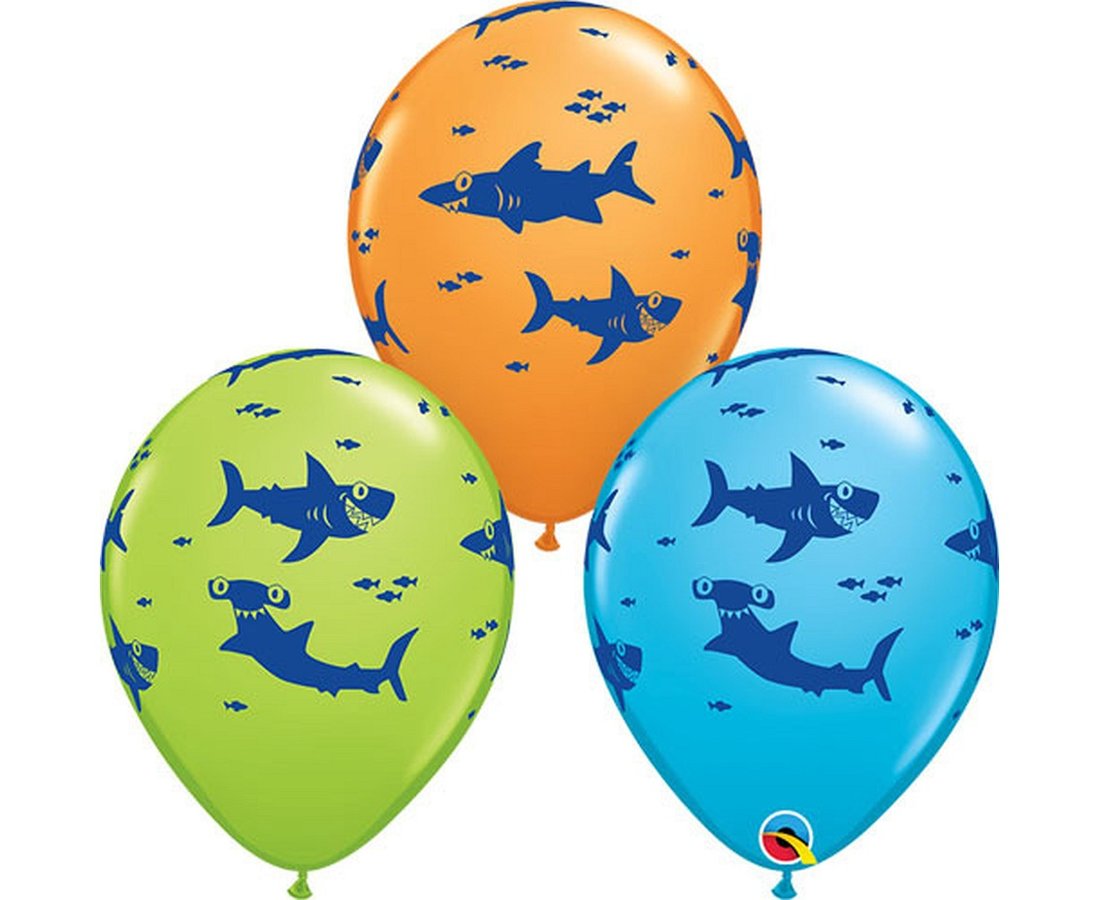 28 cm lateksa balons "Haizivs" - 1 gb.