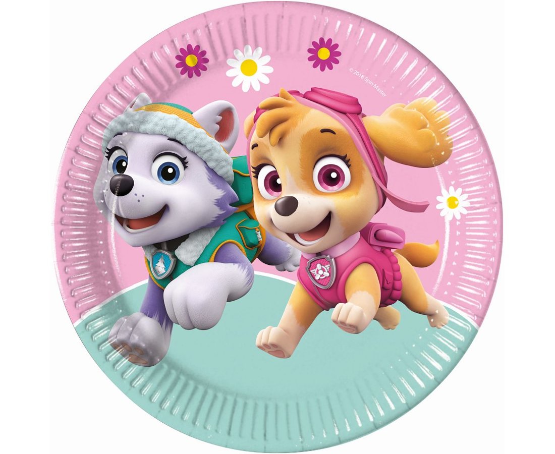 Šķīviši "Paw Patrol girls", 8 gb., 23 cm
