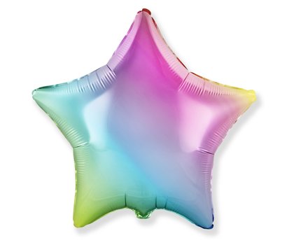 Folija balons FX "zvaigzne", 46 cm, varavīksnes krāsas