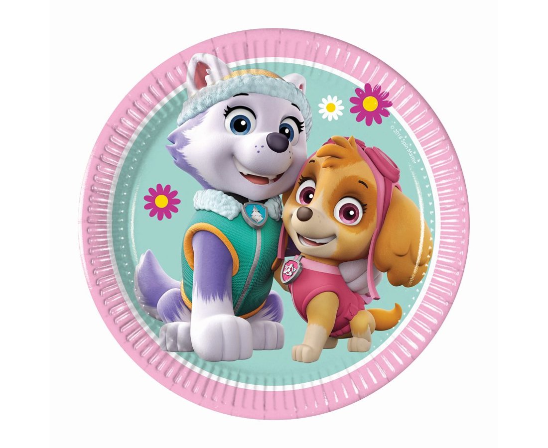 Šķīviši "Paw Patrol girls", 8 gb., 20 cm