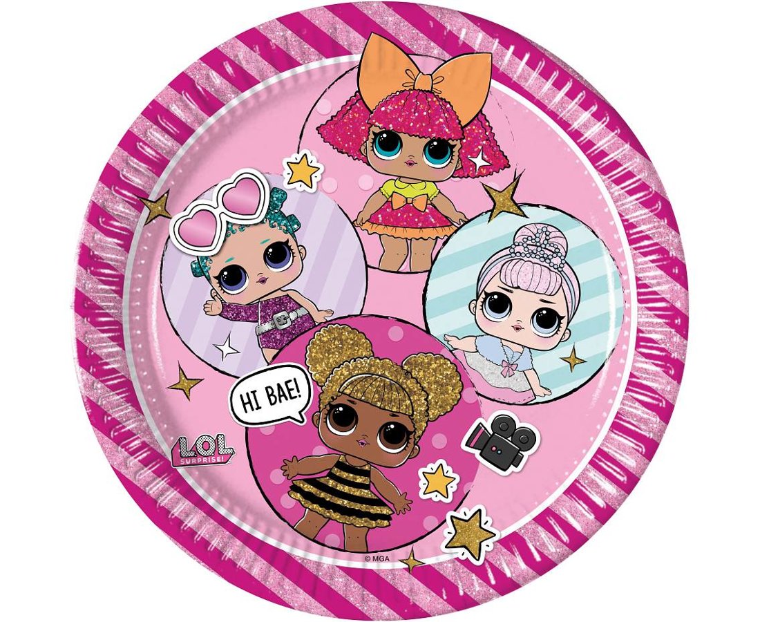 Šķīviši "LOL", 8 gb., 23 cm