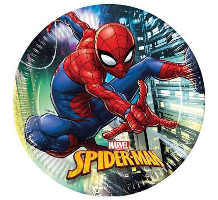 Šķīviši "Spider Man", 8 gb., 23 cm