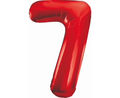 Folija balons "7", 85 cm, sarkanā krāsa