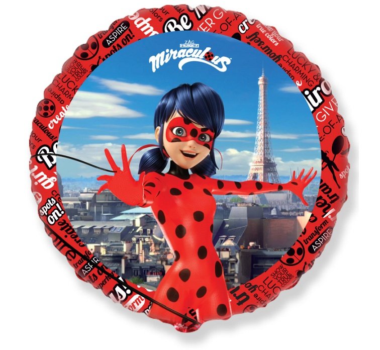 Folija balons "Miraculous Ladybug", 46 cm