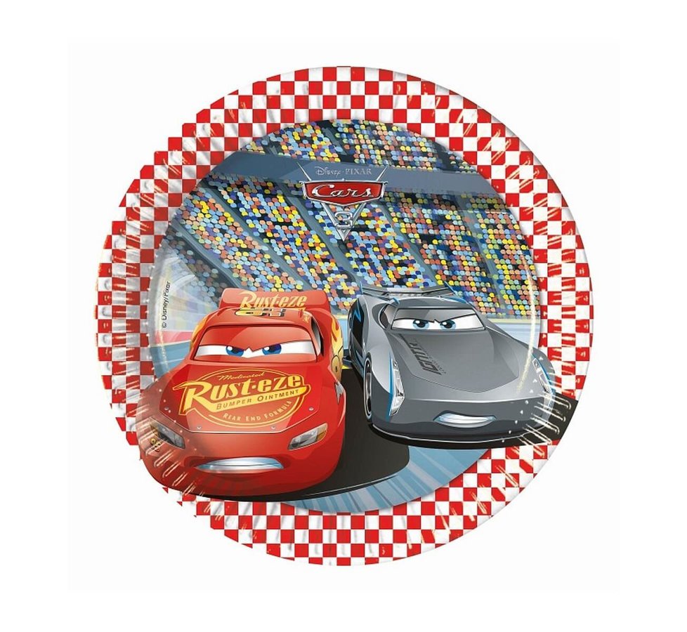 Šķīvīši "Cars - racing center", 20 cm, 8 gb