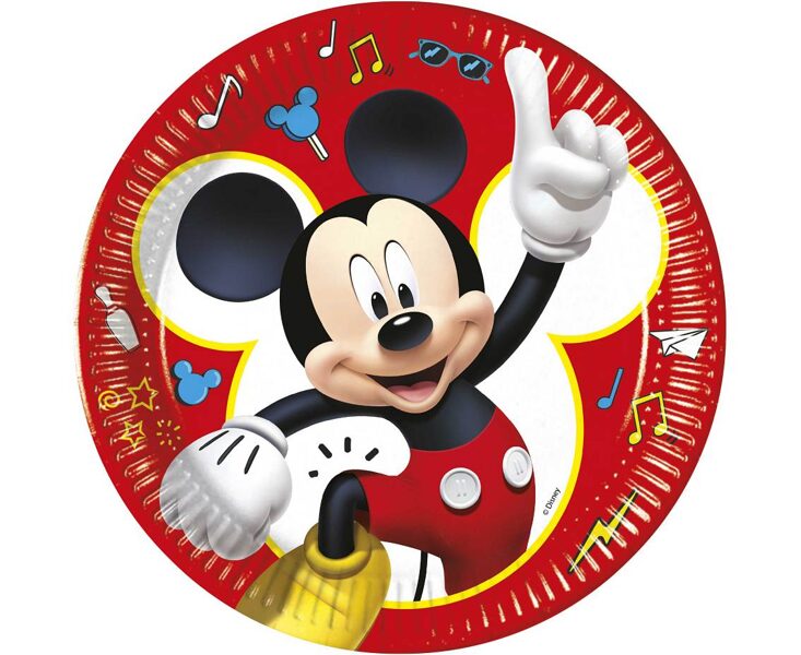 Šķīvīši "Mickey Mouse", sarkanā krāsa, 23 cm, 8 gb