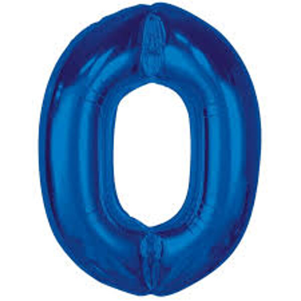 Folija balons SMART "0", 92 cm, zila krāsa