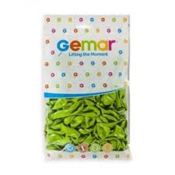 13 cm balons, gaiši zaļā krāsa - 100 gb iepakojums