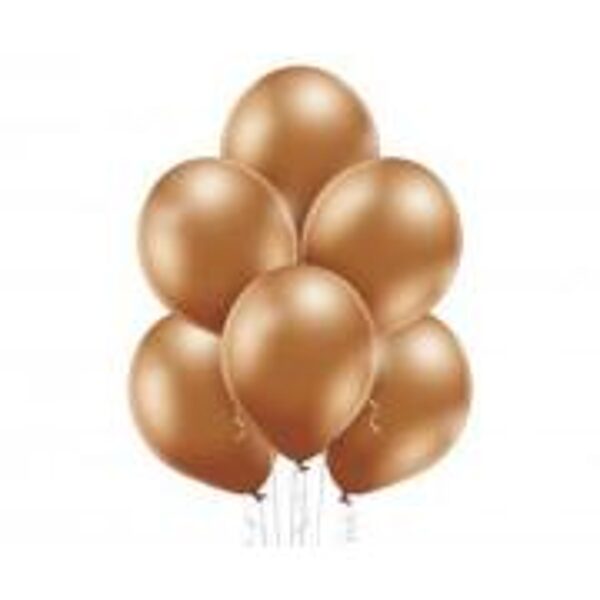 13 cm hromēti baloni, bronzas - vara krāsa/iepakojums - 100gb.