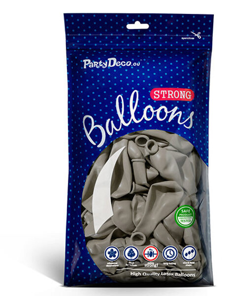 27 cm balonu iepakojums, silti pelēkā krāsa - 100 gb.