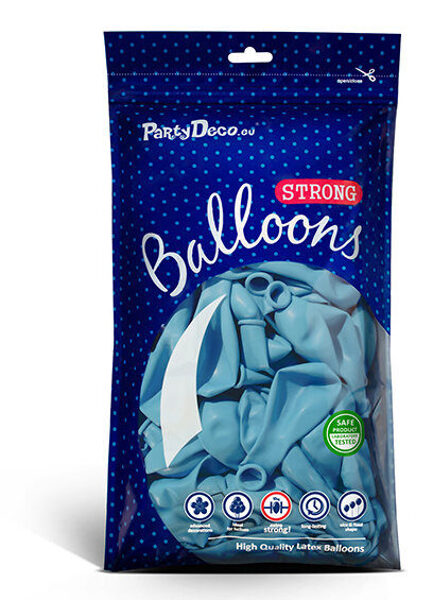 27 cm balonu iepakojums, gaiši zilā krāsa