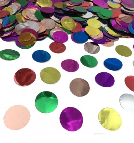 Folija konfetti, krāsu mix, 23 mm, 50 g