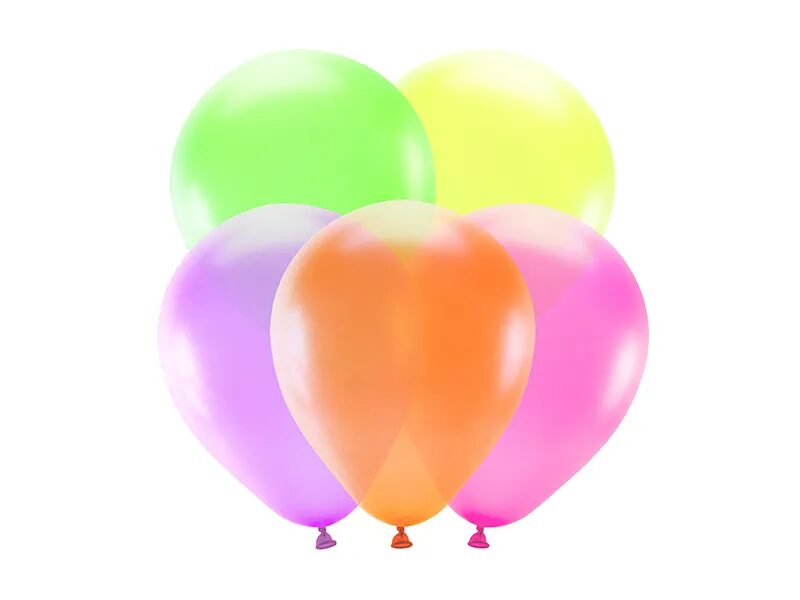 Balonu iepakojums , 5 gb., 25 cm, Neona krāsu mix