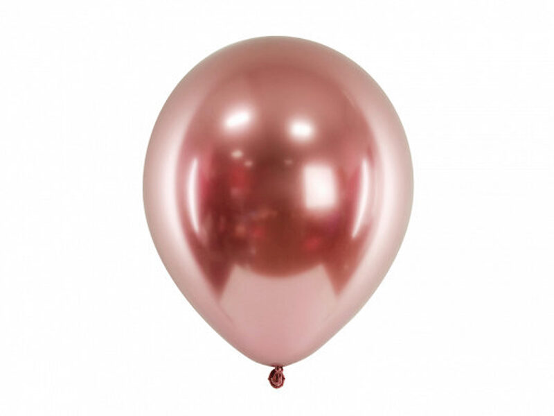 30 cm hromēts balons, rozā zelts - 1 gb.