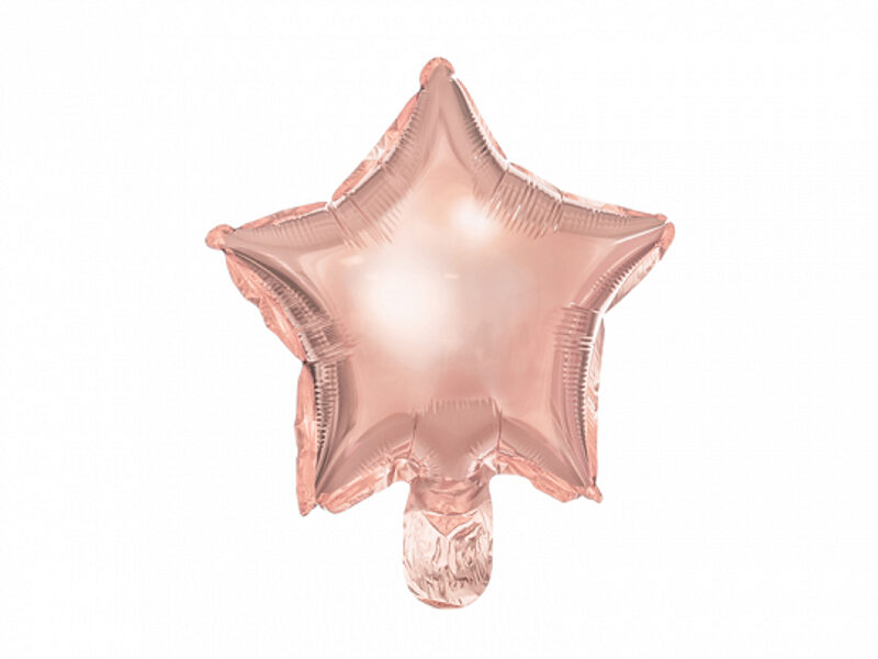 Folija balons "zvaigzne", 25 cm, rozā zelts - 1 gb