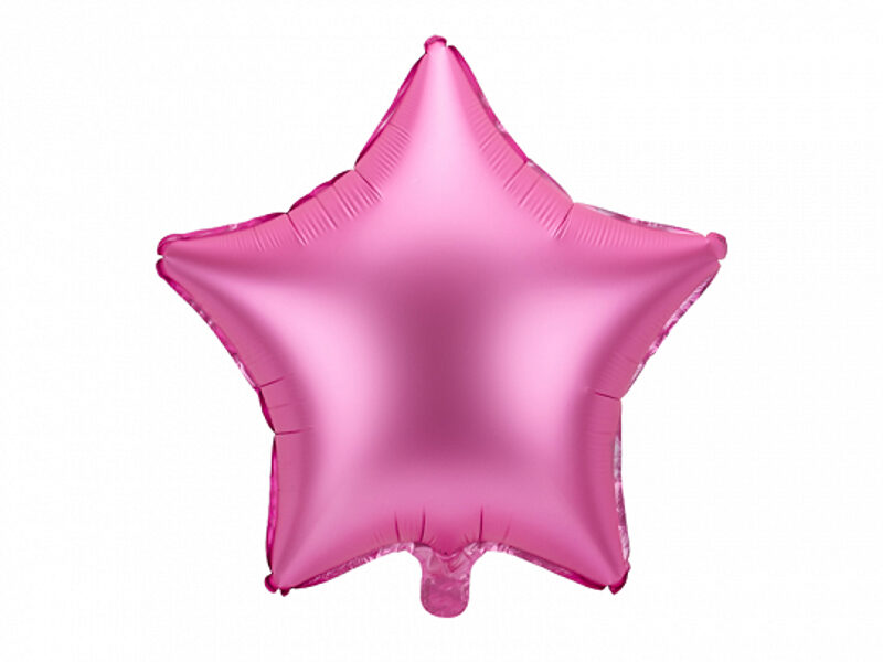 Matēts folija balons "zvaigzne", 48 cm, rozā krāsa