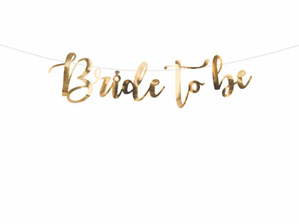 Baneris "Bride to be", zelta krāsa