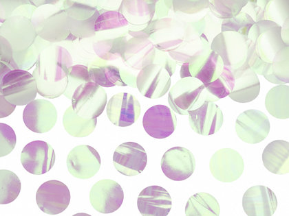 Folijas konfetti aplīši, perlamutra krāsā, 15 g