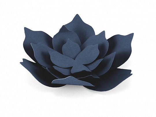 Papīra ziedi tumši zilā krāsā