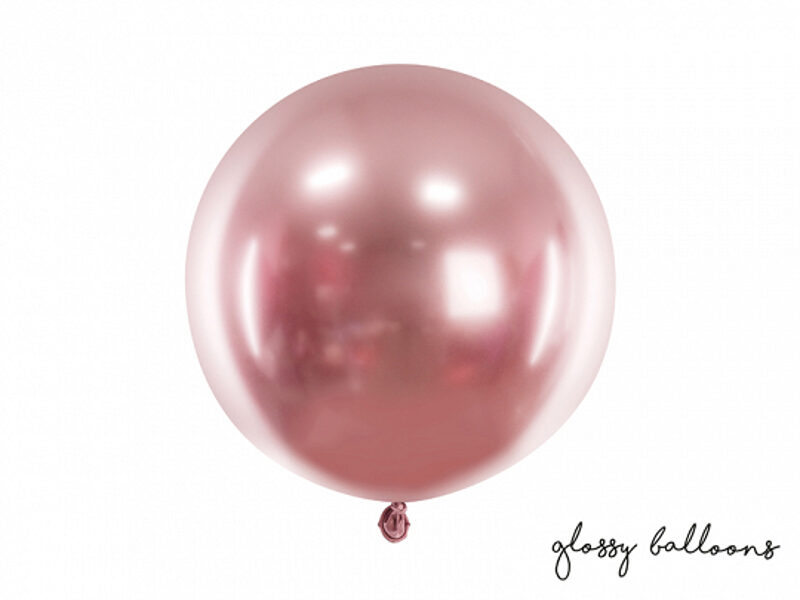 60 cm hromēts balons, rozā zelta krāsa - 1 gb.