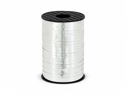 Plastikāta lente sudraba krāsā, metāliska, 5 mm, 225 m