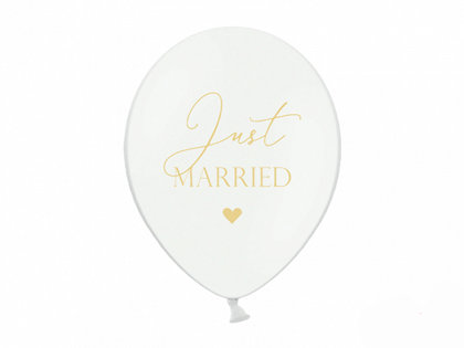 30 cm lateksa balons "Just married" - 1 gb.