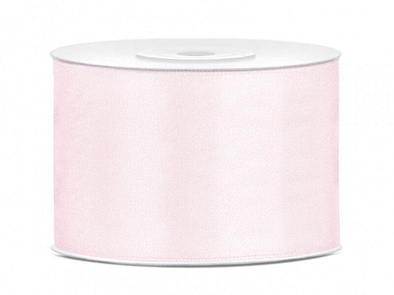 Satīna lente, 50 mm/25 m, pūdera rozā