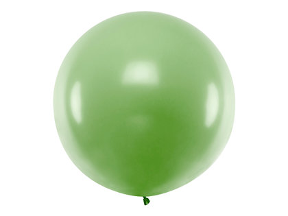1 m balons, apaļš, zaļā krāsa - 1 gb.