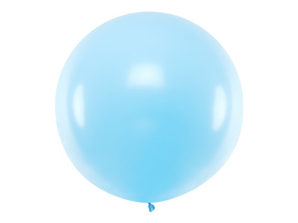 1 m balons, apaļš, gaiši zilā krāsa, pastelis - 1 gb.