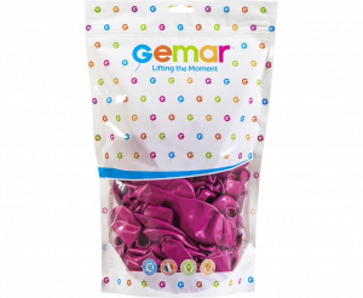 13 cm balons, fuksijas krāsa - 100 gb iepakojums