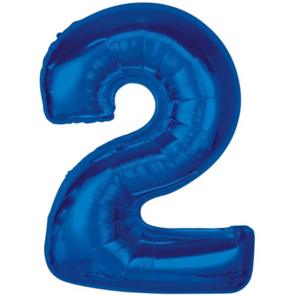 Folija balons SMART "2", 92 cm, zila krāsa