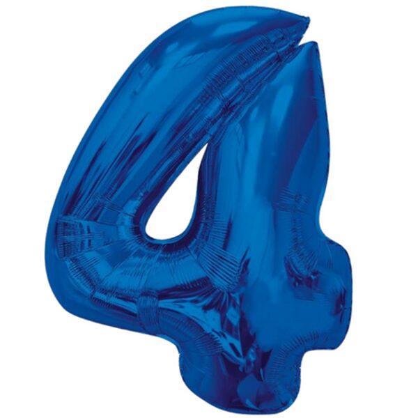 Folija balons SMART "4", 92 cm, zila krāsa