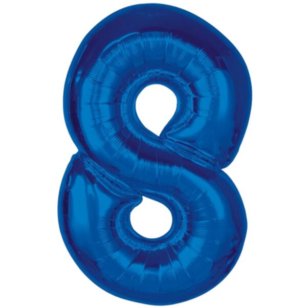 Folija balons SMART "8", 92 cm, zila krāsa