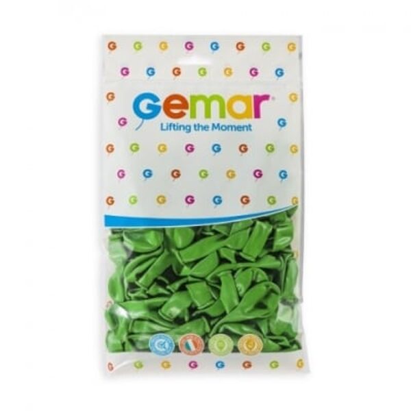 13 cm balons, zaļā krāsa - 100 gb iepakojums