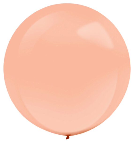 61 cm lateksa balons, rozā zelts, perlamutrs - 1 gb.
