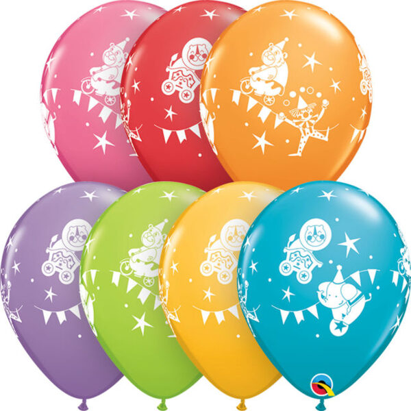28 cm lateksa balons "Cirks" - 1 gb.