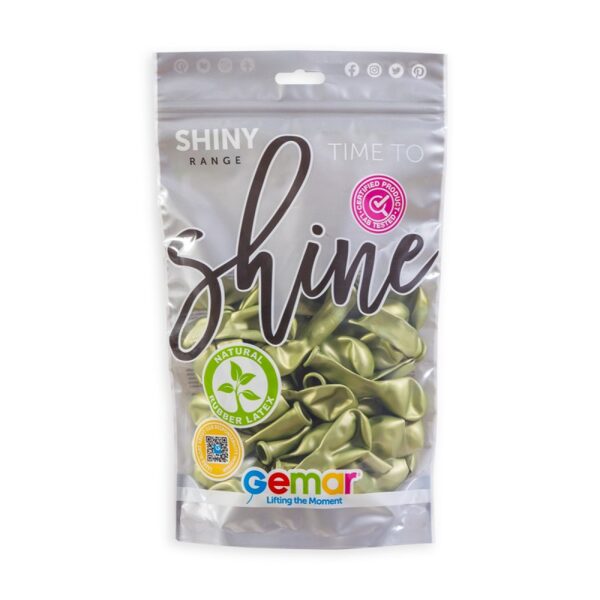 Balonu iepakojums, HROMS, gaiši zaļā krāsa 50 gb., 30 cm