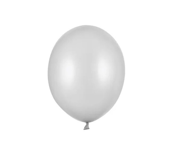 30 cm perlamutra balons, sudraba krāsa - 1 gb.