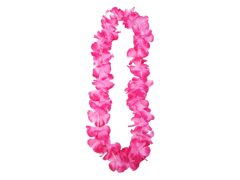 Havajiešu ziedu krelles, rozā krāsa, 100 cm
