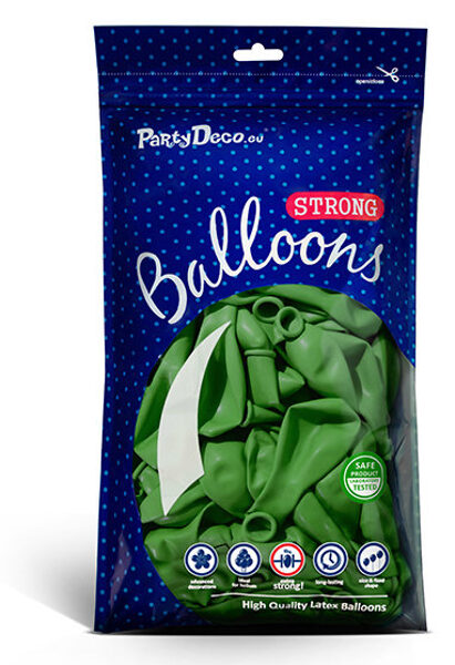 Balonu iepakojums, 50 gb., 30 cm, spilgti zaļā krāsa