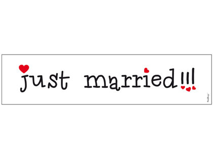 Auto numura zīme "Just Married"