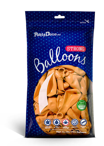23 cm balonu iepakojums, oranžā krāsa - 100 gb.