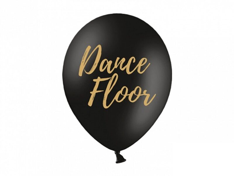 30 cm lateksa balons "Dance floor", melnā krāsa - 1 gb.